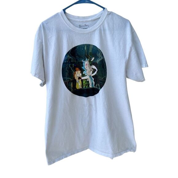 Rick & Morty  Men's Medium Glitch Circle Ripple Junction Tshirt size L - Picture 1 of 8
